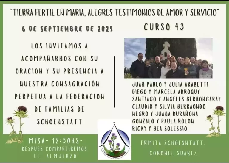 Consagración Perpetua del Curso 43 “Tierra fértil en María, alegres testimonios de amor y servicio”